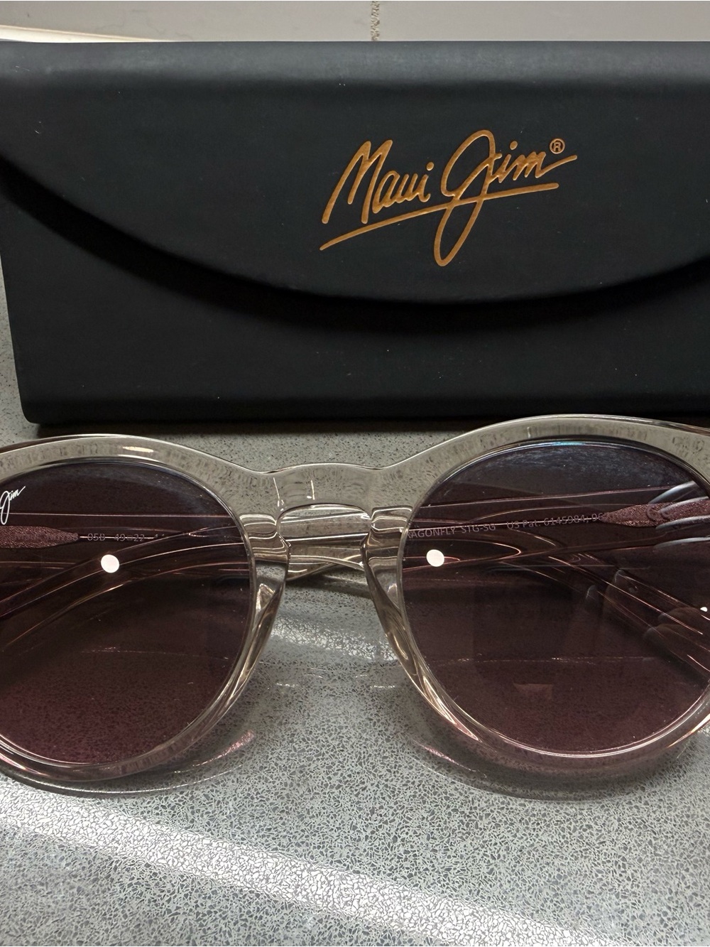 Maui Jim Women's Transparent Frame Sunglasses with Brown Lenses